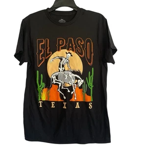 Nordstrom Herren El Paso Texas Cowboy Skelett T-Shirt Gr. Medium schwarz orange - Bild 1 von 6