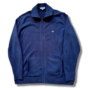 Lacoste Navy Blue Zip Through Jumper - Men’s Size UK XL - Picture 1 of 7