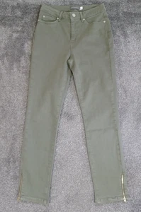 Mint Velvet Jeans Womens Size 8R Green Denim Zipped Ankle - Picture 1 of 17