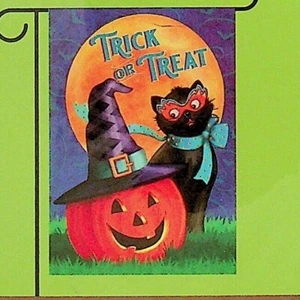 Halloween Rain or Shine Trick or Treat Flip It Flag (Bandera de jardín pequeño) - Imagen 1 de 2