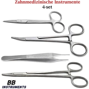 Zahnmedizinische Instrumente Nähset Schere Hämostat Zange Pinzette Werkzeuge - Bild 1 von 6