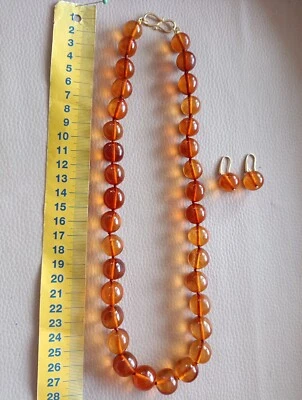 Top COLLANA AMBRA NATURALE baltica ARGENTO 925 cm 60 nuova - Immagine 1 di 4