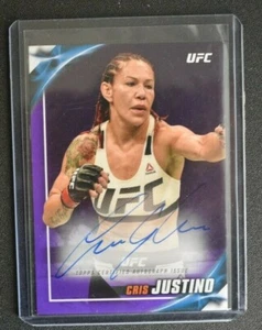 2019 Topps UFC Knockout Cris Justino "Cyborg" autograph #'d 7/25 - Picture 1 of 1