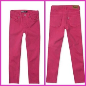 Levi’s 710 Girls Jeans Regular Super Skinny Waist Stretch Pink/black VARIATION - Picture 1 of 6