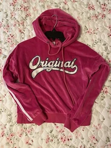 No Boundaries Juniors plush cropped hot pink hoodie size Xs (1) “Original” - Picture 1 of 7