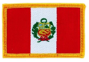 Patch Embroidered Patch Flag Peru Peruvian Thermoadhesive - Picture 1 of 1