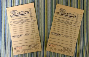 2 Vintage California Zephyr Employee's Meal Check not used - 4 carbon copies - Picture 1 of 5