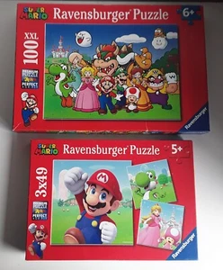 x 2 SUPER MARIO RAVENSBURGER PUZZLES. JIGSAWS. BOTH ARE 100% COMPLETE. - Picture 1 of 13