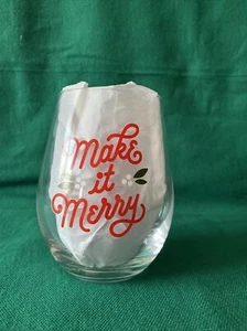 2021 Hallmark - Stielloses Weinglas - Make It Merry - VIP - Brandneu - Bild 1 von 4