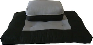 Gris Negro Zabuton Zafu, Yoga Meditación Cojines Relajación, Sentado, Asientos - Imagen 1 de 2