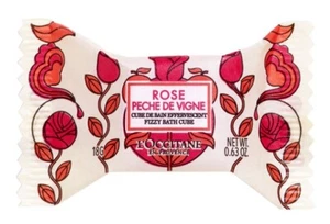 L'Occitane ROSE Peche De Vigne Fizzy Bath Cube Bomb Salts/Crystals 18g - Picture 1 of 1