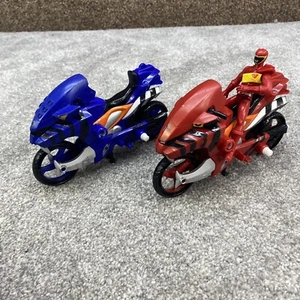 3 X Power Rangers Bundle Jungle Fury Red Tiger Bike 2007 Bandai Blue Jaguar 7” - Picture 1 of 6