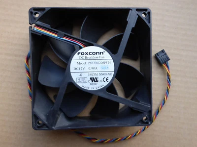 Foxconn 12V 0.90A 10,8W 120mm 12cm Gehäuselüfter 38mm PV123812DSPF, Dell 0NN495 - Bild 1 von 2