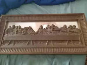 Specchio Ultima Cena Homco Vintage Quadro 3D Appeso a Parete Religioso Decorazione Casa - Foto 1 di 6
