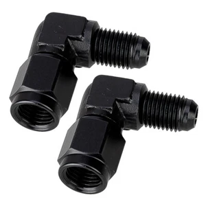 2pcs AN3 Female to 3AN Male Bulkhead 90 Degree Fitting Flare Adapter Swivel Hose - Picture 1 of 9