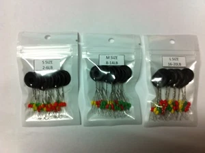 60 Fishing Gomma Galleggiante Bobber Stop Pitch Sinker S M L taglia US - Foto 1 di 4