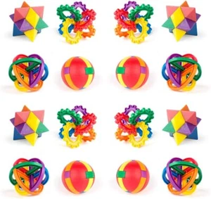 12 Pack Fun Puzzle Balls - Brain Games for Kids and Adults Stocking Stuffers - Picture 1 of 8