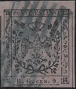 ITALIA ESTADOS MODENA PERIÓDICO IMPUESTO 1853 Sc#PR2 SASA#2 USADO EN MUY BUEN ESTADO🔥SIGNO RAYBAUDI🔥 - Imagen 1 de 2