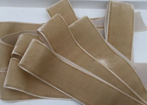 Gold Neat Edge Velvet Ribbon Wedding ,Easter, Crafts,Christmas 1 Yard - Picture 1 of 4