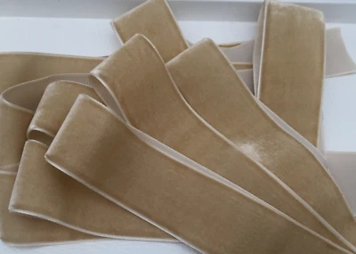 Gold Neat Edge Velvet Ribbon Wedding ,Easter, Crafts,Christmas 1 Yard - Image 1 of 4