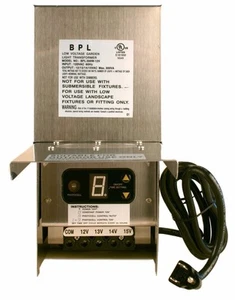 300 WATT 12V LOW VOLTAGE LANDSCAPE LIGHTING TRANSFORMER 12-15 VOLT MULTI-TAP