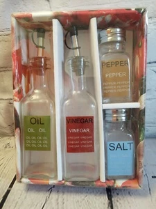 Glas Olivenöl und Essig Spender Kruzifix Flasche Ausgießer Ausgießer 16 Oz 2er Set - Bild 1 von 7