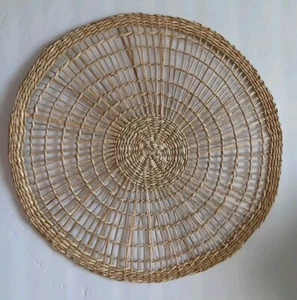 Boho Seegras Offen Gewebt Tischsets Ladegeräte 6 Stück Esstisch Dekor 15" - Bild 1 von 10