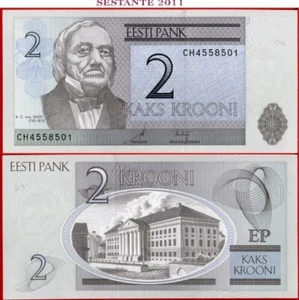 Estonia 2 Krooni 2006 P 85a Unc envío gratuito desde 100 USD - Imagen 1 de 3