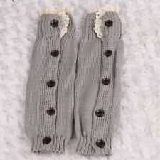 Top articles bébé enfants fille crochet dentelle tricotée bottes poignets dessus jambe chauffe-jambes