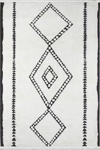 Momeni Monaco Polyester Contemporary Indoor Area Rug, Ivory, 3'3" X 5' - Picture 1 of 6
