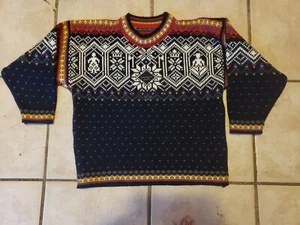 Vtg Dale ofNorway youth Fair Isle Nordic Hidden Mickey Sweater Large Christmas - Picture 1 of 4