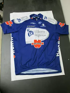 Etxeondo Short Sleeve 1/4 Zip Blue Cycling Jersey Wurth - Picture 1 of 5
