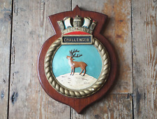 HMS Challenger Heraldic Crest Shield Wall Plaque