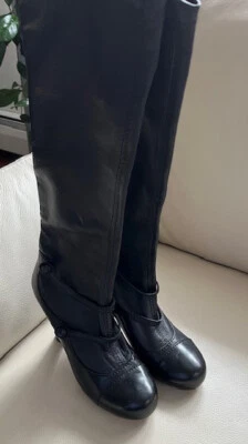 Botas de cuero Cindy 7 For All Mankind negras talla 7,5 Foto 1 de 4