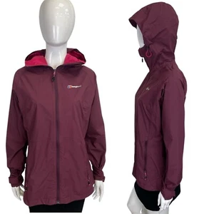 BERGHAUS HydroShell Waterproof Hooded Jacket 12 Breathable Raincoat Coat Hiking - Picture 1 of 12