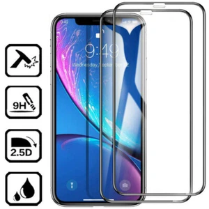 For iPhone 6-11 Pro Max Full Coverage Tempered Glass Screen Protector - Picture 1 of 13