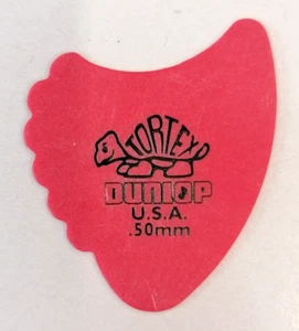 Dunlop Tortex Fins Plettro Chitarra Spessore 0.50 mm Rosso Usa Pronta Consegna - Foto 1 di 1