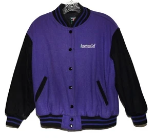 American Girl Doll Gear Purple Black Varsity Lettermans Youth Jacket Size M - Picture 1 of 12