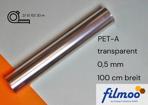 PET-A | Meterware | 0,5 mm | 100cm | transparent | Tiefziehfolie | Thermoform - Bild 1 von 9