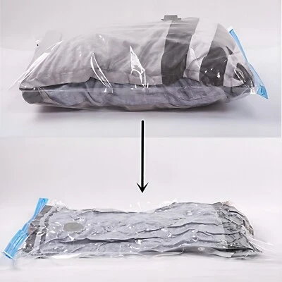Paquete de 10 bolsas de plástico de almacenamiento al vacío con cierre al vacío SUPER JUMBO Ziplock 40"x52" 3 MIL Foto 1 de 4