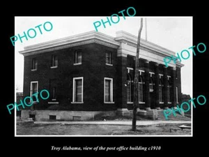 OLD POSTCARD SIZE PHOTO OF TROY ALABAMA US POST OFFICE BUILDING c1910 - Bild 1 von 1