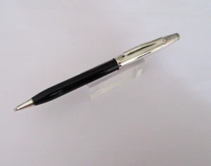 STYLO ROLLER BILLE CROSS Century Classic II PLAQUE ARGENT et RESINE NOIRE N88 - Imagen 1 de 8