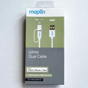 Maplin Lightning Ladekabel Kabel für iPad iPhone & Micro USB - MFI zertifiziert - Bild 1 von 3