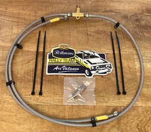 MK1 MK2 ESCORT REAR BRAIDED BRAKE LINE KIT DISC ENGLISH ATLAS KOLN AXLE RALLY - Picture 1 of 3