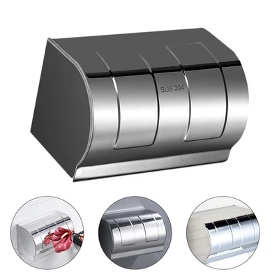 Porta di carta da bagno da 1 pc scatola di carta pratica per l'argento da casa - Immagine 1 di 4