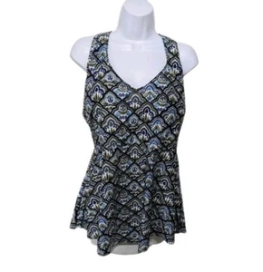 NWT Island Waves Tankini Swim Top Womens 3X Beach Halter Summer #2175 - Picture 1 of 6