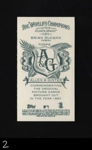 2012 Topps Allen & Ginter Mini NNO #264 Brian McCann Print/50 - Picture 1 of 2
