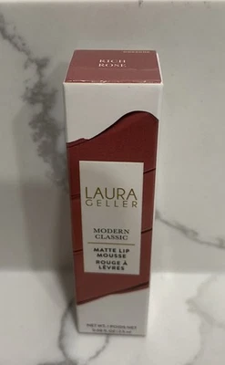 LAURA GELLER Modern Classic Matte Lip Mousse Velvet RICH ROSE .08 NEW In BOX - Image 1 of 3