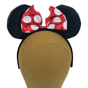 Classic Disney Parks Minnie Mouse Ears Headband - Red Polka Dot Bow Magic! - Picture 1 of 10