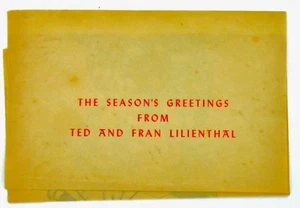 SEASON'S GREETINGS FROM TED AND FRAN LILIENTHAL / GRABHORN PRESS / 1950 - Picture 1 of 3